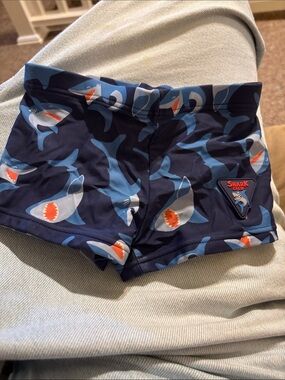 Zara boys shark swim shorts 2-3T